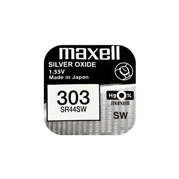 Батарейка в годинник MAXELL SR44SW (303) 1x10 (NEW EUROPE) - батарейки.com.ua