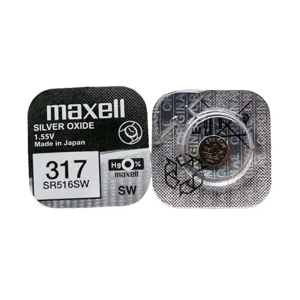 Батарейка MAXELL SR516SW-B1 (317) для годинника 1х10 на батарейки.com.ua