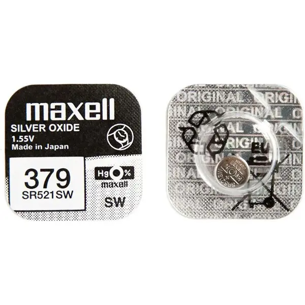 Батарейка MAXELL SR521SW-B1 (379) для годинника на батарейки.com.ua