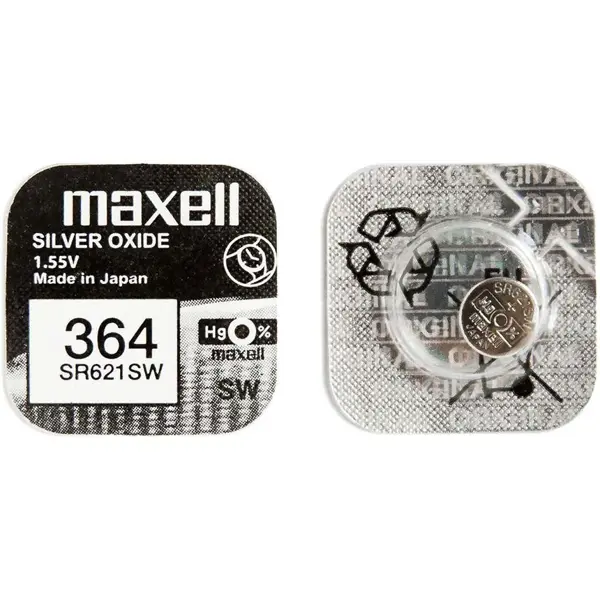 Батарейка в годинник MAXELL SR621SW-G1 (364) 1x10 (NEW EUROPE) доступна на сайті батарейки.com.ua