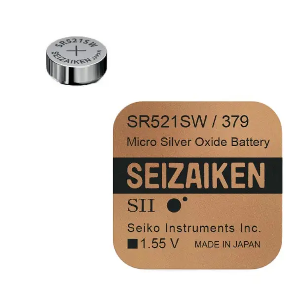 Батарейка в годинник SEIZAIKEN SR521SW-B1 (379) упаковка 1x10 від батарейки.com.ua.