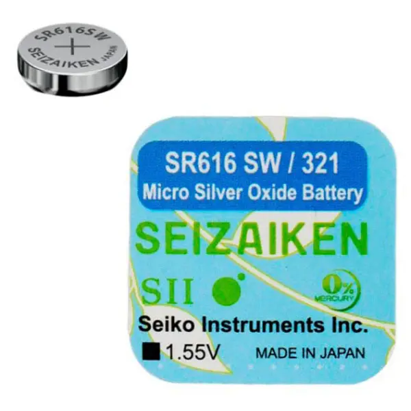 Батарейка для годинника SEIZAIKEN SR616SW-B1 (321) 1x10 на батарейки.com.ua