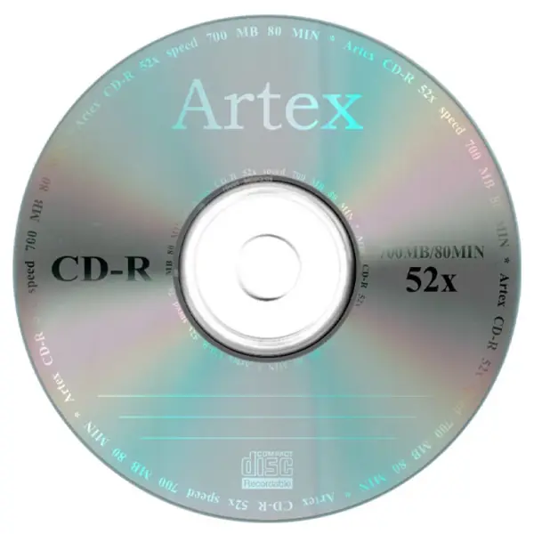 Диск Artex CD-R 700 MB 52x Bulk/50 (Ritek) від батарейки.com.ua