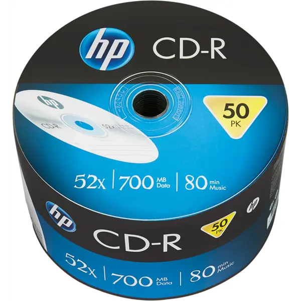 Диск HP CD-R 700Mb 52x Bulk 50 pcs від батарейки.com.ua