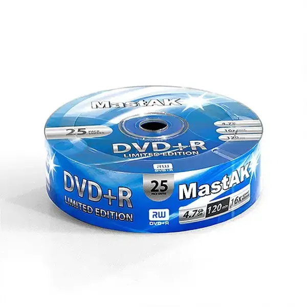 Диск MastAK DVD+R 4,7Gb 16x Bulk 25 pcs від батарейки.com.ua