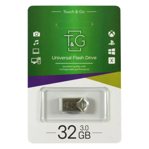 Флешка T&G 106 32GB USB 3,0 металева від батарейки.com.ua