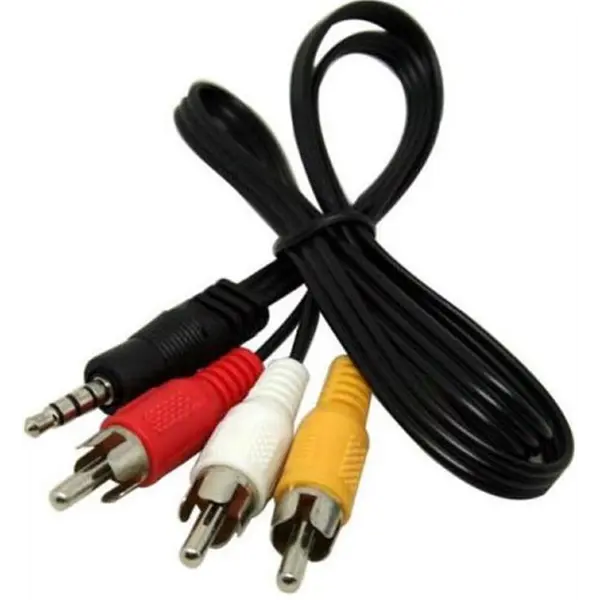 Кабель ATCOM 3RCA - TRRS jack 3.5mm 1,8 м 17320 від батарейки.com.ua