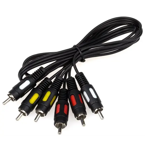 Кабель ATCOM 3RCA-3RCA 1.8m 10711 від батарейки.com.ua