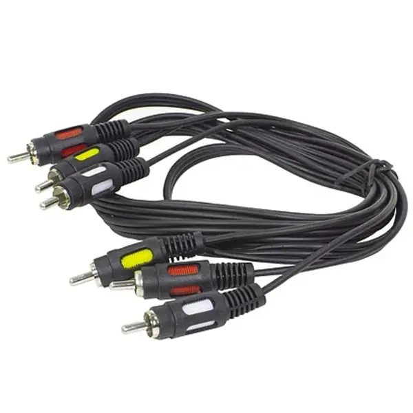 Кабель ATCOM 3RCA-3RCA 5.0m 10713 від батарейки.com.ua