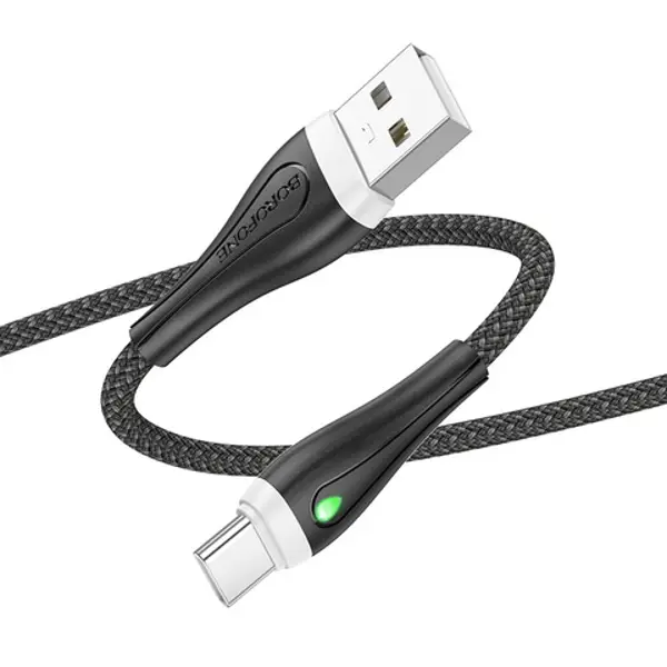 Кабель BOROFONE BX100 USB AM - Type-C 3A 1m чорний від батарейки.com.ua