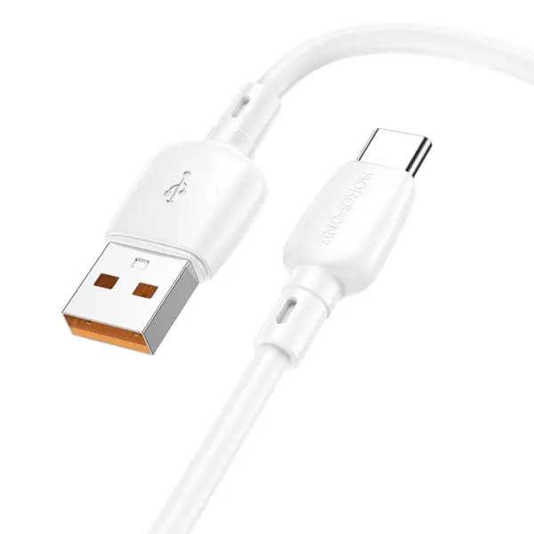 Кабель BOROFONE BX93 USB AM - Type-C 100W 6A 0,25m білий від батарейки.com.ua