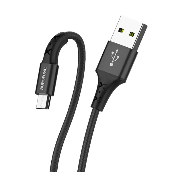 Кабель BOROFONE BX20 Enjoy USB AM - Micro 2A 1m чорний від батарейки.com.ua