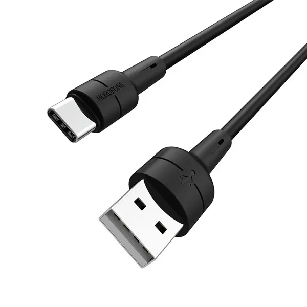 Кабель BOROFONE BX30 USB AM - Type-C Silicone 3A 1m black від батарейки.com.ua