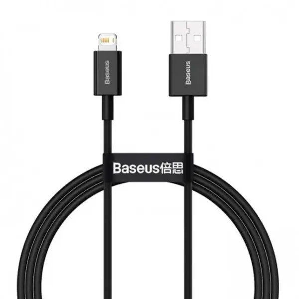 Кабель Baseus USB AM - lightning Superior Series CALYS-A01 2,4A 1m Black  від батарейки.com.ua