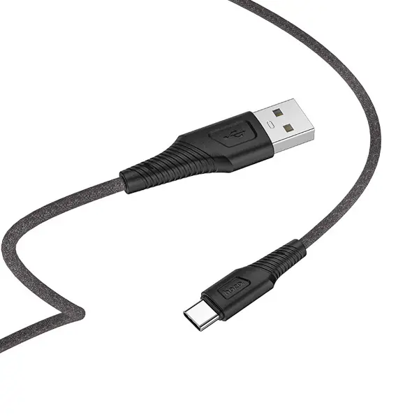 Кабель HOCO X58 USB AM - Type-C silicone data 4A 1m  black від батарейки.com.ua