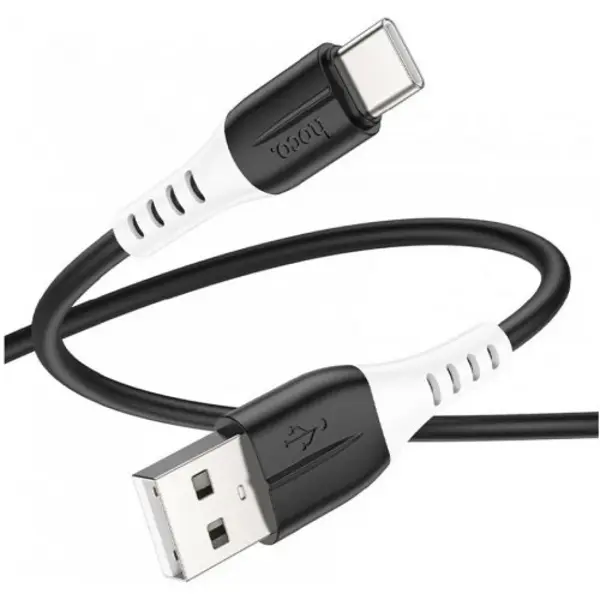 Кабель HOCO X82 USB AM - Type-C silicone data cable 3A 1m Чорний від батарейки.com.ua