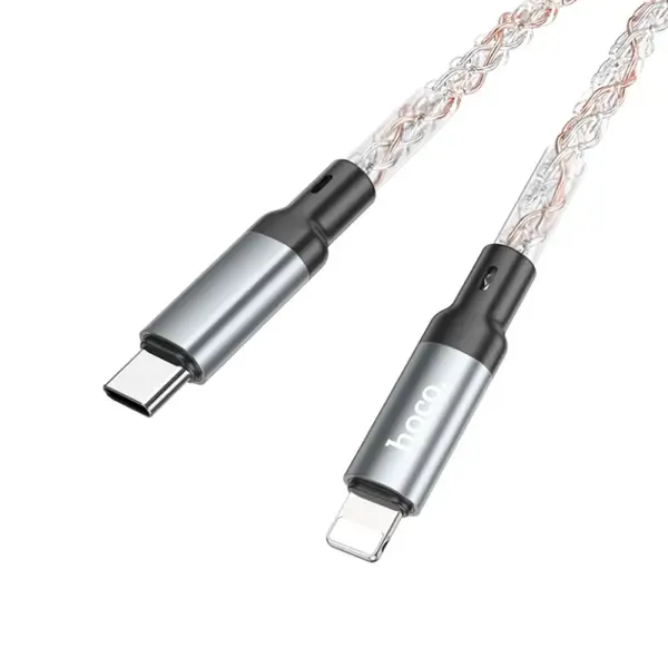 Кабель PD Power Delivery HOCO U112 Type-C - lightning 3A PD20W 1,2m Gray від батарейки.com.ua