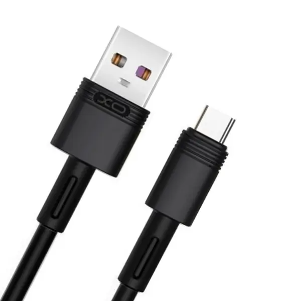 Кабель XO NB-Q166 USB - Type-C 5A 1m чорний від батарейки.com.ua