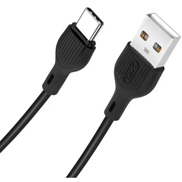 Кабель XO NB200 USB - Type-C 2,1A 1m чорний від батарейки.com.ua