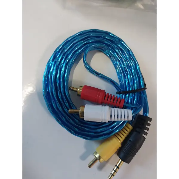 Кабель jack - 3RCA 1.5м силікон від батарейки.com.ua