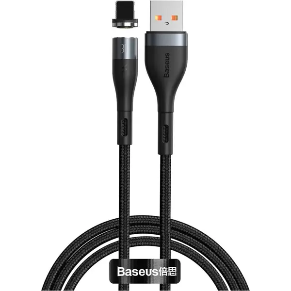 Кабель магнітний Baseus CALXC-KG1 USB - Lightning 2.1A 1m Grey-black від батарейки.com.ua