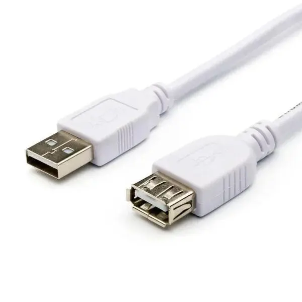 Кабель удлинитель ATCOM USB AM/AF 1.8m white 3789