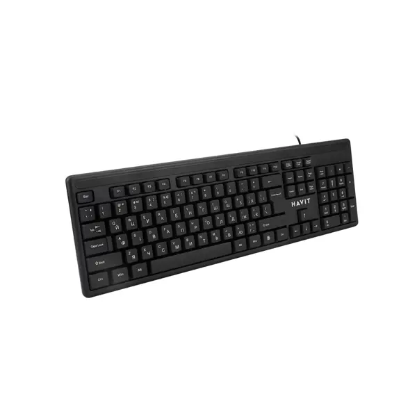 Клавіатура HAVIT HV-KB2001 USB black від батарейки.com.ua