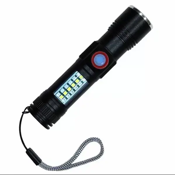 Ліхтар ручн.акум. SY-1903C-P50+SMD(red,blue,white) zoom + USBзарядка 5реж