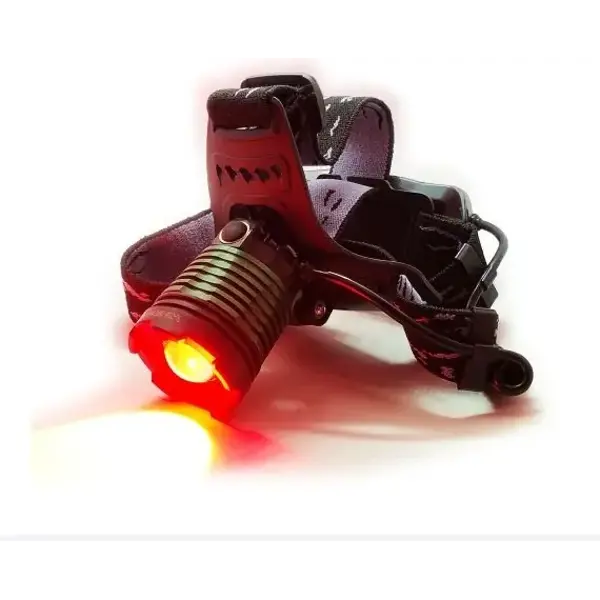 Ліхтарик налобний BL-2188-2XPE (біле, червоне світло) zoom Type-C 2х18650 4 режими від батарейки.com.ua