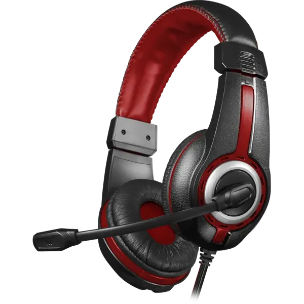 Навушники DEFENDER Warhead G-185 2m чорний/червоний (накладні, закритого типу, з мікрофоном, ігрова серія, керування гучністю) від батарейки.com.ua