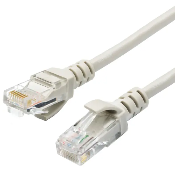 Патч-корд ATCOM RJ45 - RJ45 UTP GEPLINK Cat5e 26AWG 0,5м grey GL8050 від батарейки.com.ua