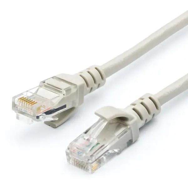 Патч-корд ATCOM RJ45 - RJ45 UTP GEPLINK Cat5e 26AWG 1м grey GL8001 від батарейки.com.ua