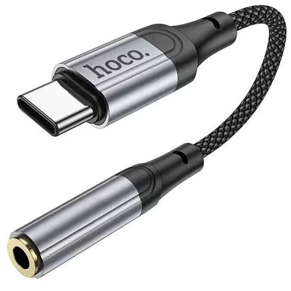 Перехідник HOCO LS36 TYPE-C - AUX 3.5 Black від батарейки.com.ua