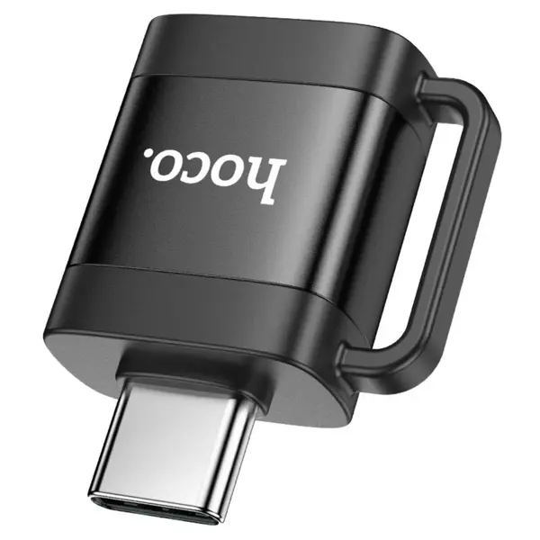 Перехідник OTG HOCO UA31C USB 2.0 AF - Type-C чорний від батарейки.com.ua