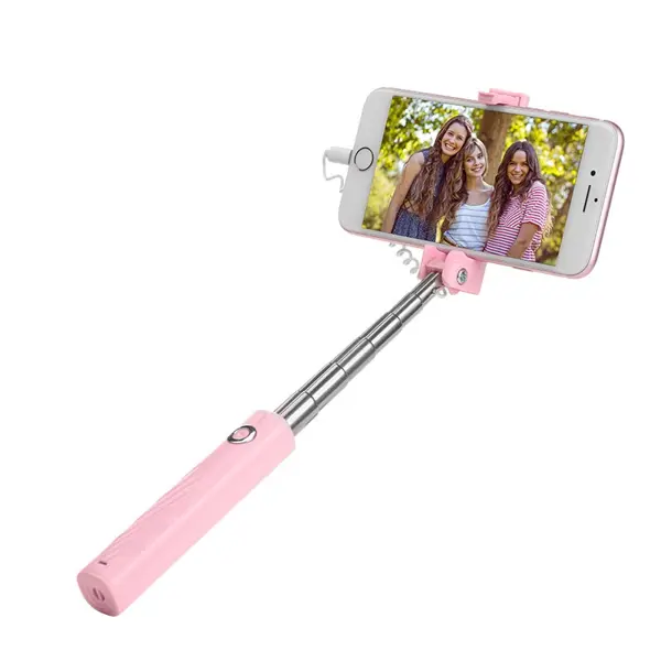 Селфи палка (монопод, штатив) Hoco K8 Starry iPhone (Lightning) Pink