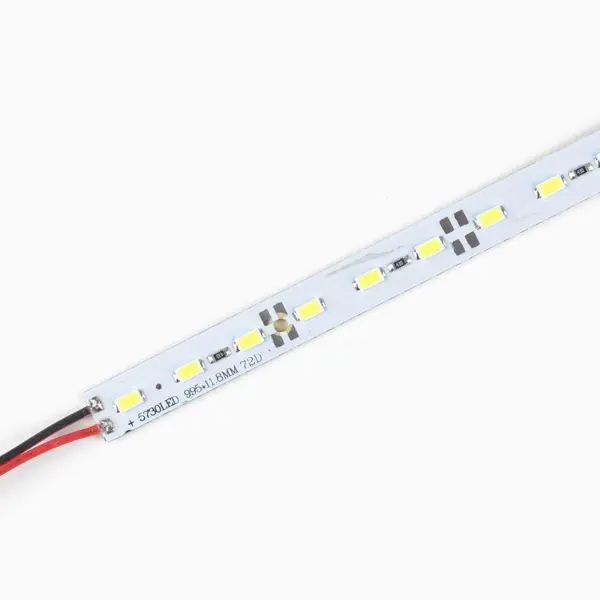 Світлодіодна лінійка SMD 5730 (72LED, 100см, 3М скотч + отвір) Warm-white (3000K) (VLDH-573012072-WW)