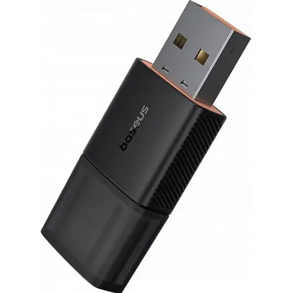 Wi-Fi Адаптер Baseus FastJoy Series WiFi Adapter 650Mbps Black B01317600111-04 (для пк ноутбуків, інтерфейс підключення USB-A, частота роботи WiFi 2.4 ГГц/5 ГГц, швидкість передачи данних 650 Мбіт/с (2.4ГГц), матеріал полікарбонат пластик) від батарейки.com.ua