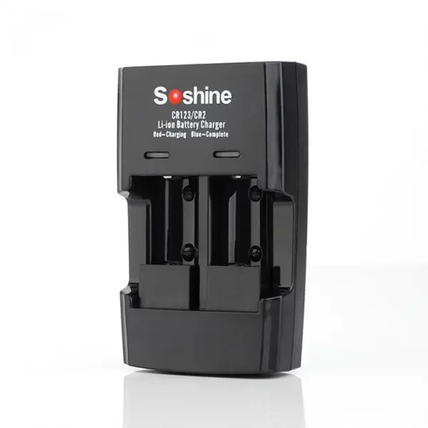 Зарядне Soshine S5 USB для 1-2 елементів CR2, CR123 від USB (незалежні канали, світлодіодна індикація) від батарейки.com.ua