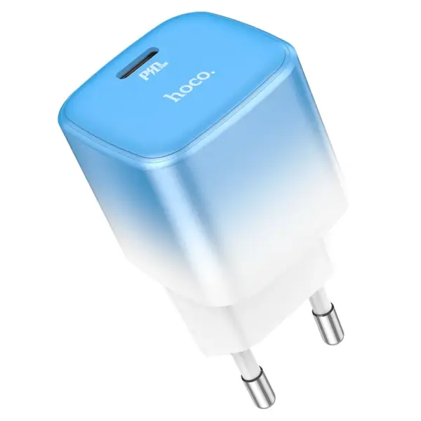 Зарядне HOCO C101A Type C 3А PD20W QC3.0 Blue від батарейки.com.ua