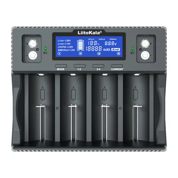 Зарядне Li-ion АКБ LitoKala Lii-D4XL 1-4эл Ni/Li, USB-С, 10440-33700  0,5/1/2А  LCD