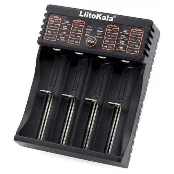 Зарядне LiitoKala Lii-402 для 1-4 елементів 10440-26650 Ni-Mh, Li-Ion, Li-Fe від USB + ПаверБанк