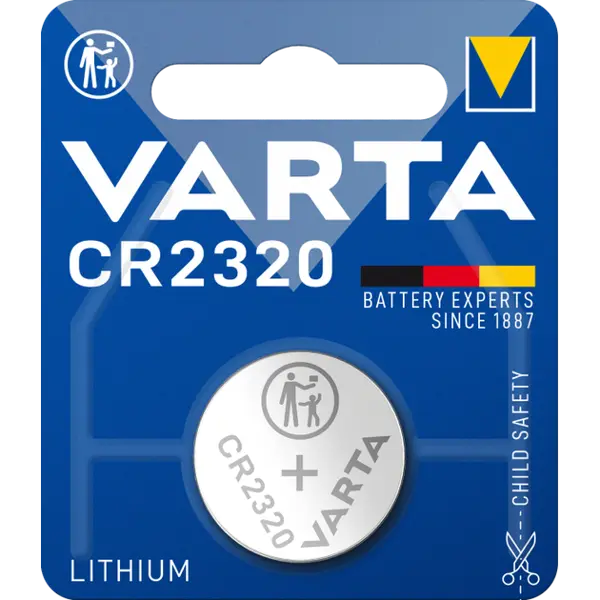  Батарейка літієва VARTA Lithium 6320 CR2320 3V 1BL  (для контенту додай посилання /kharakterystyky-ta-atrybuty-tovariv/typy-batareyok/litijevi-batareyky на інші літієві батарейки, коремо створи секцію де використовуються батарейки CR2320 ) від батарейки.com.ua
