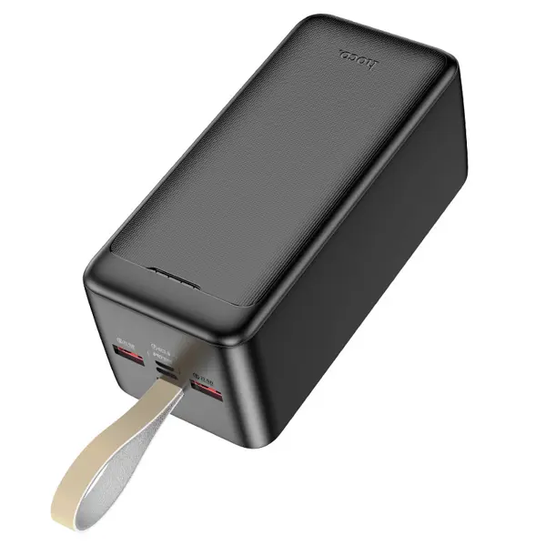 power bank Hoco J111D 50000mAh Smart charge 2xUSB Type-C Micro, PD30W QC3.0, чорний ( 50000mAh, single Type-C and single Micro-USB inputs, dual USB-A and Type-C outputs, support fast charging protocols 1. Capacity: 50000mAh, 160Wh. Rated capacity: 25000mAh (5V TYP 3A). 2. Input: 1 × Type-C – 5V / 3A, 9V / 3A, 12V / 2.5A, 15V / 2A, 20V / 1.5A – 30W. 1 × Micro-USB – 5V / 3A, 9V / 2A, 12V / 1.5A – 18W. 3. Output: 1 × Type-C – 5V / 3A, 9V / 3A, 12V / 2.5A, 15V / 2A, 20V / 1.5A – 30W. PPS: 3.3-11V / 3A, 3.3-16V / 2A. 1 × USB-A 1 – 4.5V / 5A, 5V / 4.5A, 9V / 2A, 12V / 1.5A – 22.5W. 1 × USB-A 2 – 4.5V / 5A, 5V / 4.5A, 9V / 2A, 12V / 1.5A – 22.5W. Total output: 5V / 3A (max). 4. Fast charging protocol support: for PD3.0 / PD2.0 / PD30W / QC3.0 / QC2.0 / FCP / SCP / AFC and other fast charging protocols. 5. Material: ABS + PC flame retardant shell + lithium polymer battery. 6. Indication: LED indicator of power level. 7. Sizes: 150 × 68 × 65mm. 8. Weight: 918g.) від батарейки.com.ua