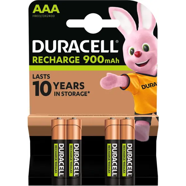 Акумулятор DURACELL HR03/ААА Ni-Mh 900mAh 4bl  від батарейки.com.ua