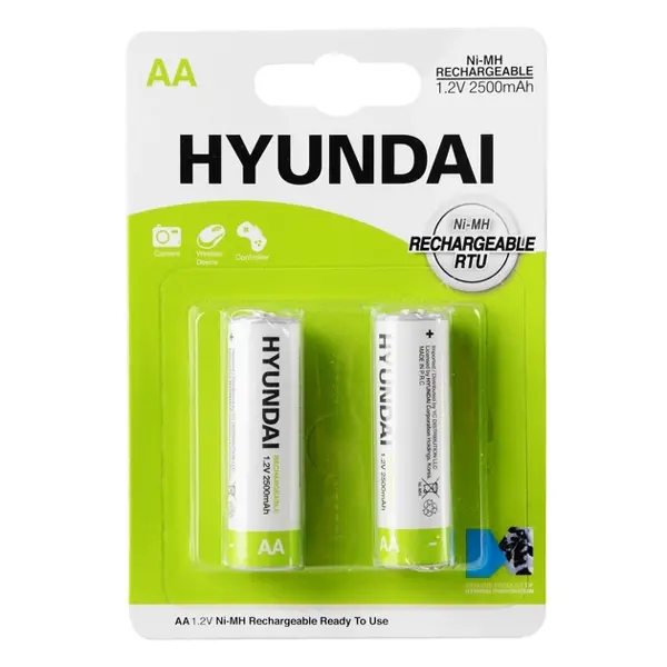 акумулятор HYUNDAY AA HR6 Ni-Mh 2500mAh 2BL від батарейки.com.ua