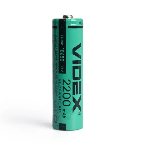 Акумулятор Літієвий Li-ion Videx 18650 2200mAh (без захисту) від батарейки.com.ua