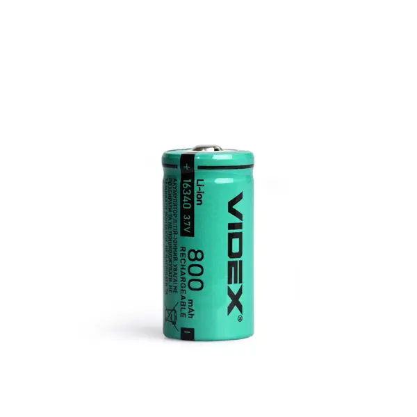 Акумулятор Літієвий Videx 16340 800mAh 3,7В (розміри 16 на 34мм) від батарейки.com.ua