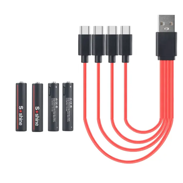 Акумулятор Soshine HR03 AAA-1.5-1100 1,5В 1100mWh Li-Ion, зарядка від Type-C від батарейки.com.ua