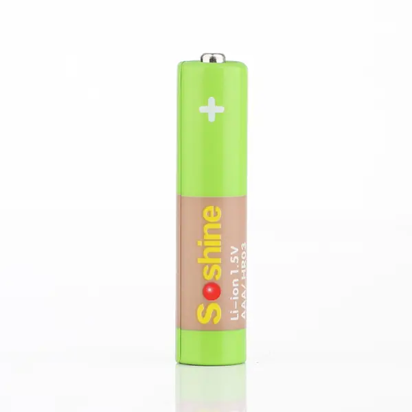 акумулятор Soshine R03 AAA-1.5-600 1,5В 600mWh 250mAh Li-Ion (зарядне 4,25В) (Зроби акцент на напругу 1,5В як у звичайної батарейки, акумулятор з платою що стабілізує на виході 1,5В, для зардки потрбне зардне з напругою 4,25В) від батарейки.com.ua