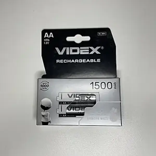 Акумулятор VIDEX Ni-Mh AA HR06 1500 mAh 2bl від батарейки.com.ua
